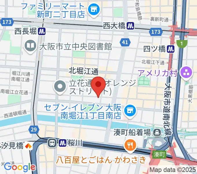 大倉ギター教室の地図
