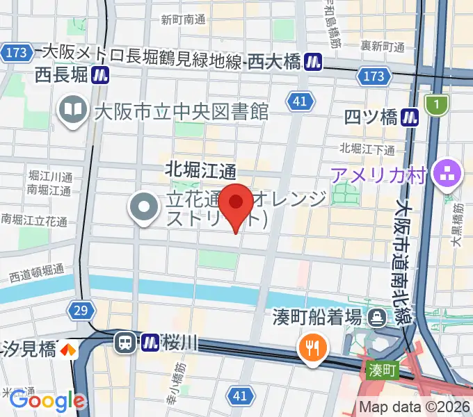 大倉ギター教室の地図