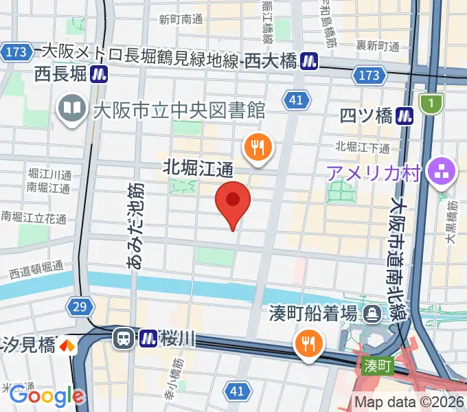 大倉ギター教室の地図