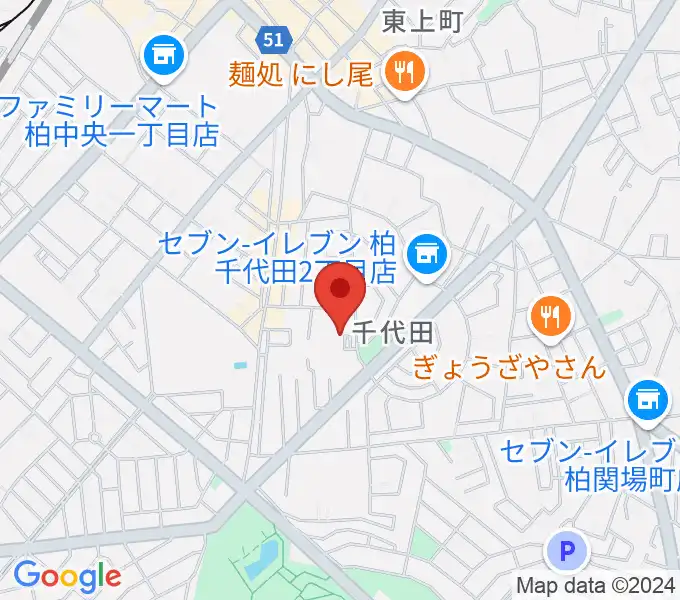 リアクション柏の地図