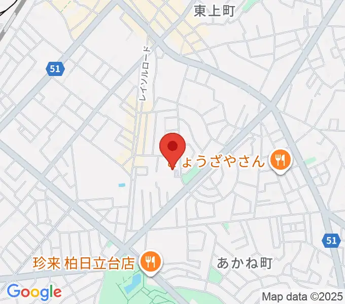 リアクション柏の地図