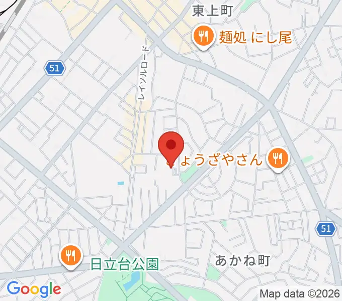 リアクション柏の地図