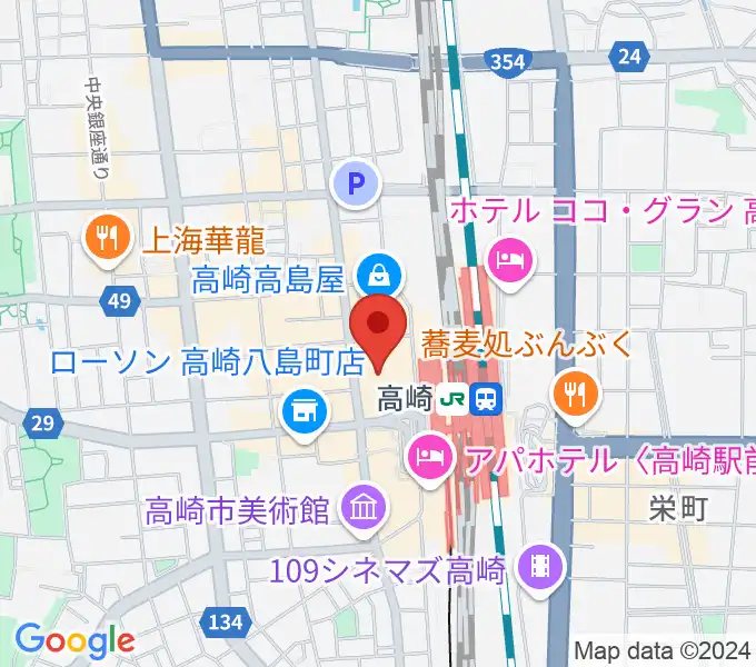 タワーレコード高崎オーパ店の地図