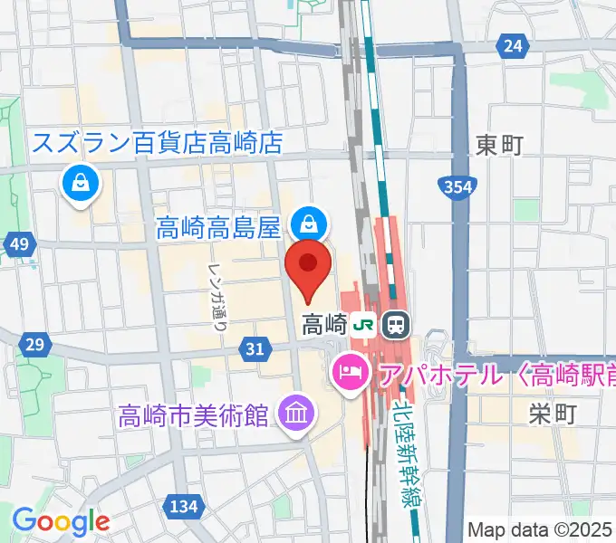 タワーレコード高崎オーパ店の地図