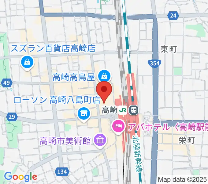 タワーレコード高崎オーパ店の地図