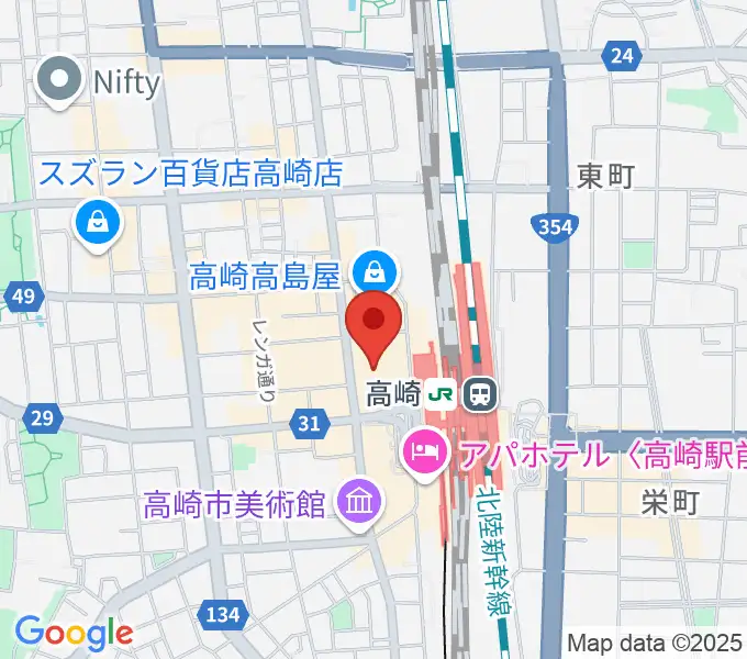 タワーレコード高崎オーパ店の地図