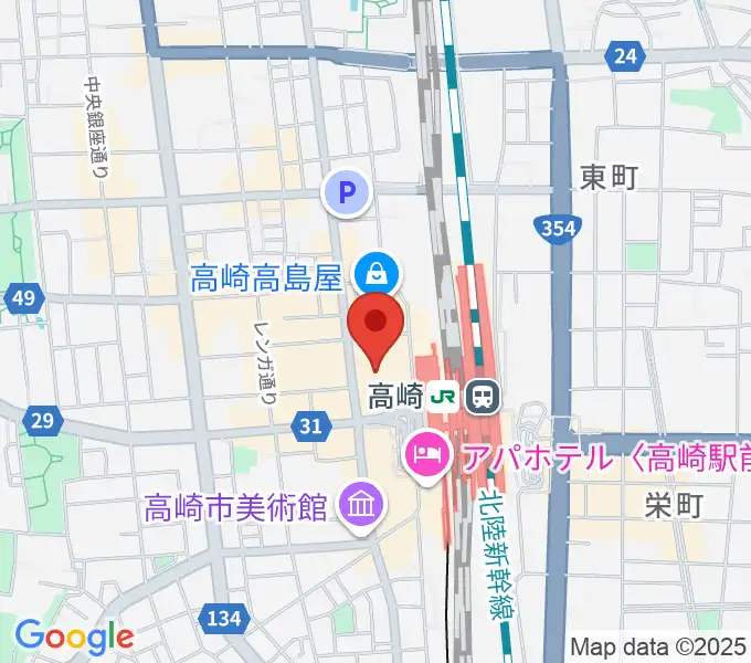 タワーレコード高崎オーパ店の地図