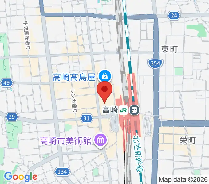 タワーレコード高崎オーパ店の地図