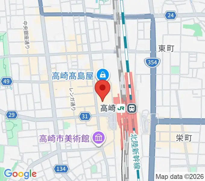 タワーレコード高崎オーパ店の地図