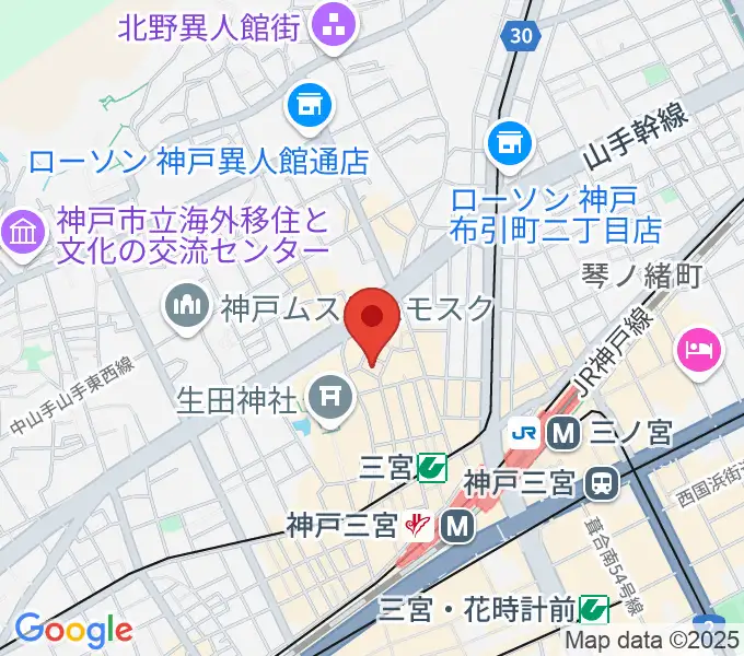 神戸 隠れ谷の地図