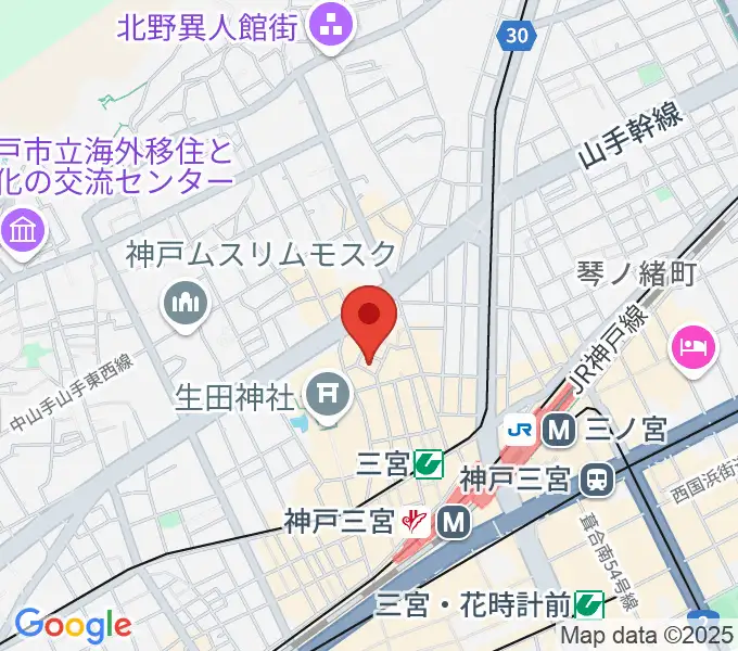 神戸 隠れ谷の地図