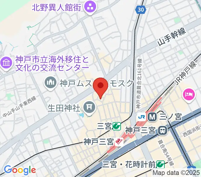 神戸 隠れ谷の地図