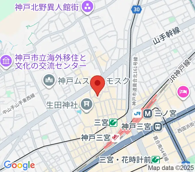 神戸 隠れ谷の地図