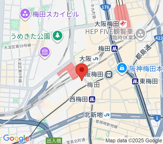 よしもと西梅田劇場の地図