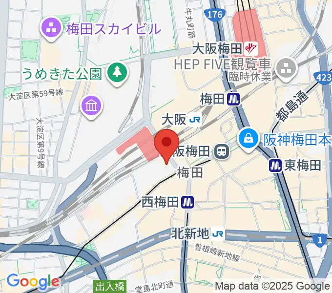 よしもと西梅田劇場の地図