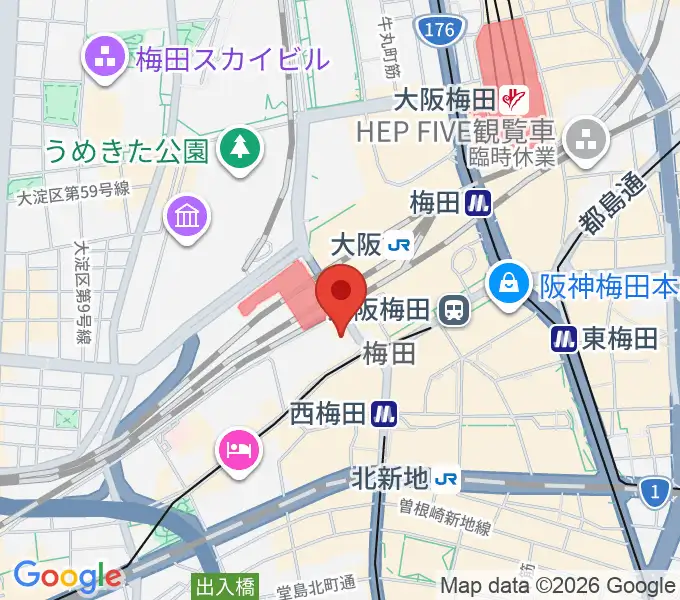 よしもと西梅田劇場の地図