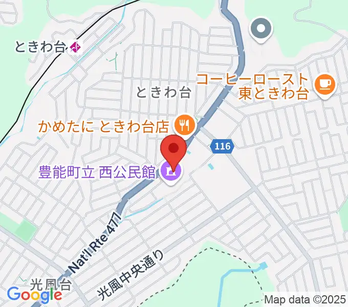 豊能町立ユーベルホールの地図