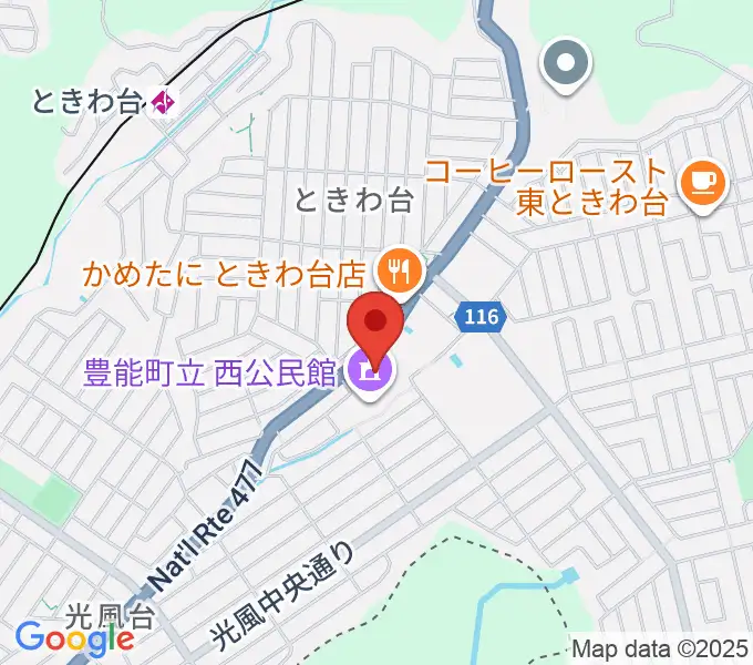 豊能町立ユーベルホールの地図