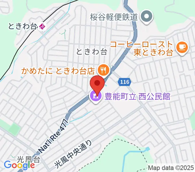 豊能町立ユーベルホールの地図