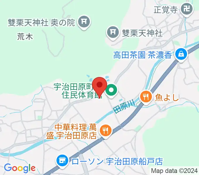 宇治田原町総合文化センターの地図