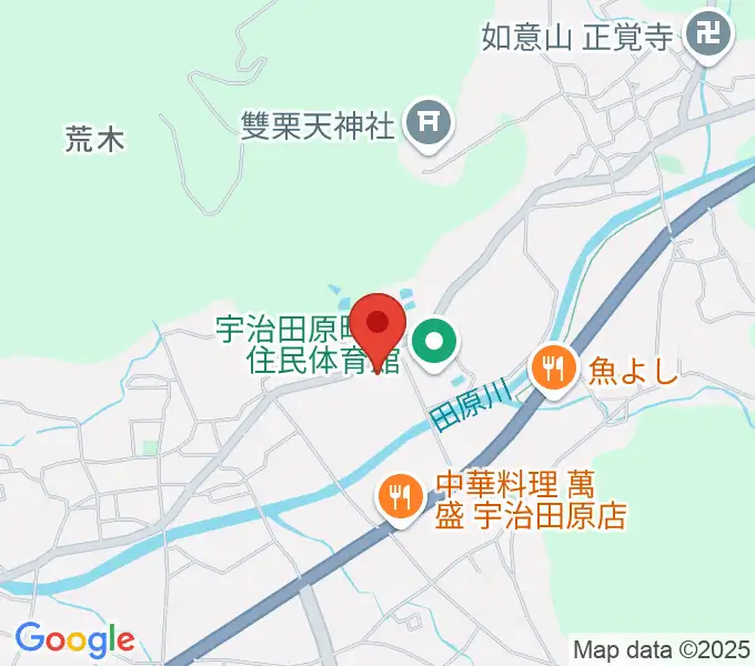 宇治田原町総合文化センターの地図