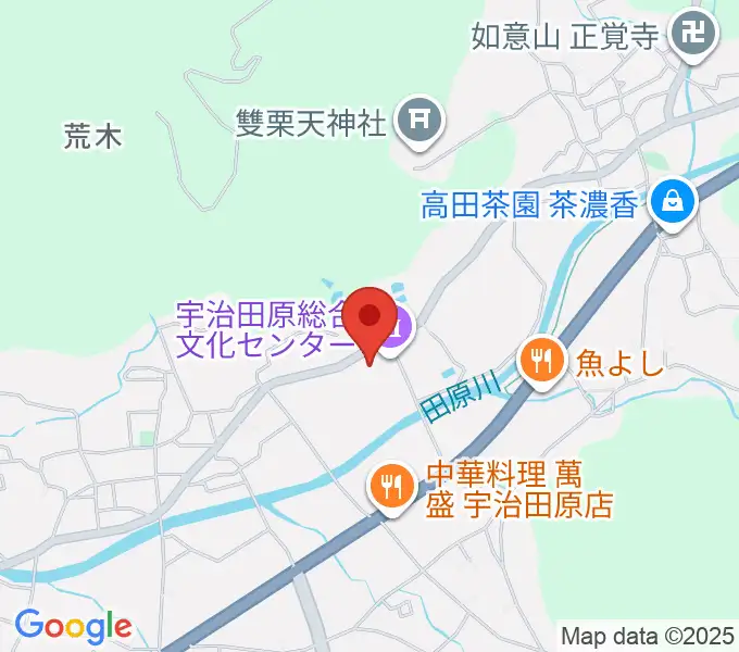 宇治田原町総合文化センターの地図