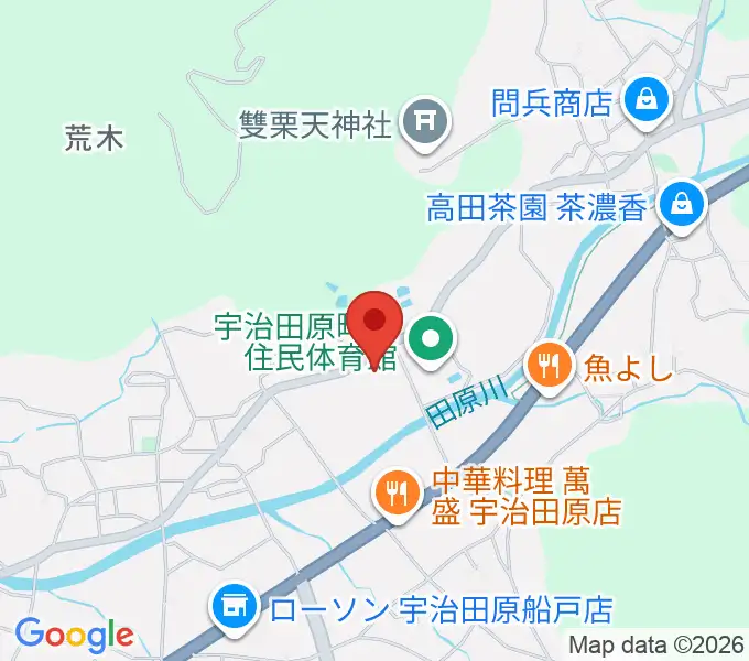 宇治田原町総合文化センターの地図