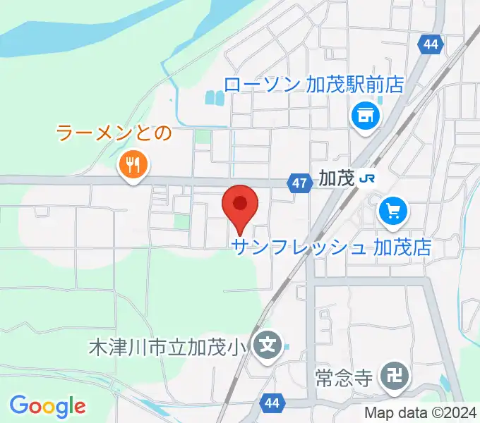 木津川市加茂文化センター あじさいホールの地図