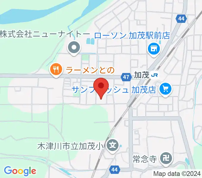 木津川市加茂文化センター あじさいホールの地図