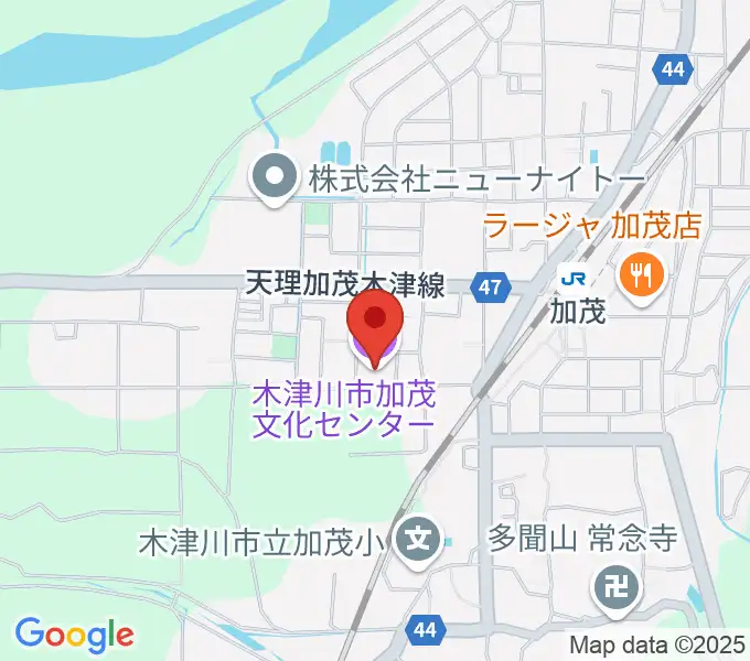 木津川市加茂文化センター あじさいホールの地図