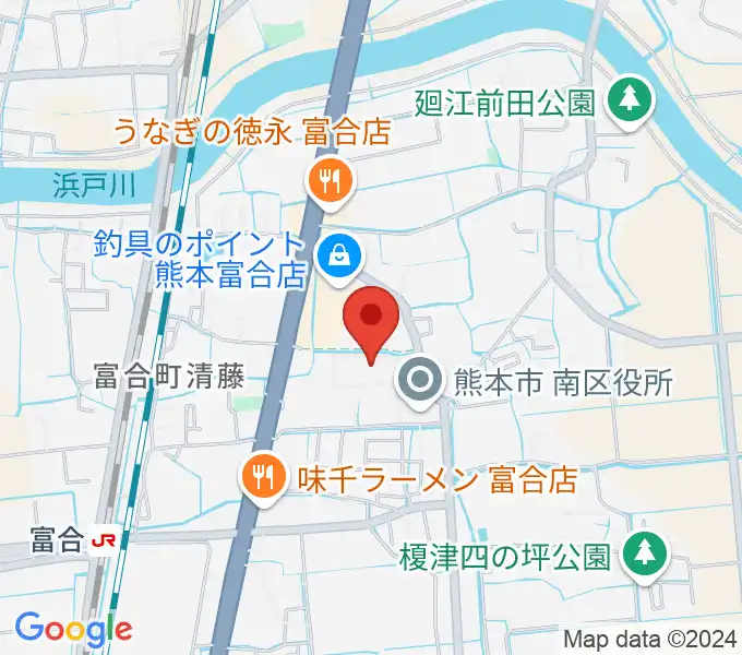 熊本市富合ホール アスパル富合の地図