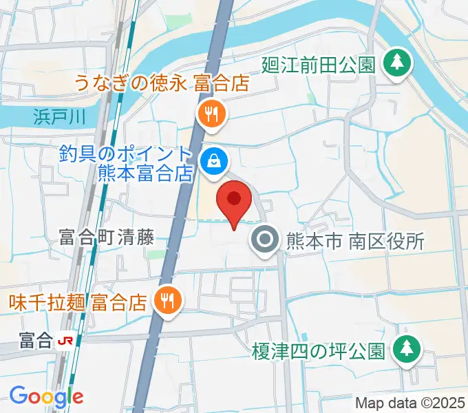 熊本市富合ホール アスパル富合の地図