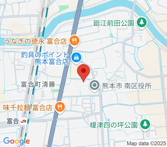 熊本市富合ホール アスパル富合の地図