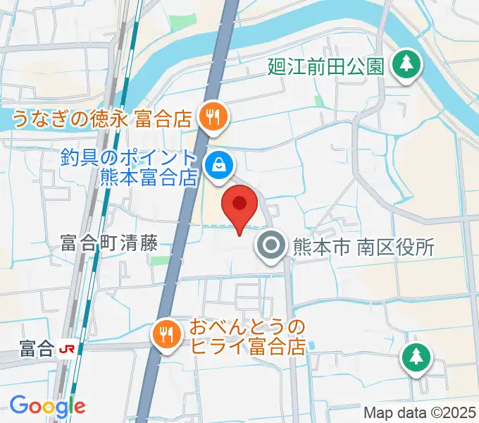 熊本市富合ホール アスパル富合の地図