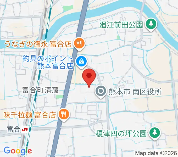 熊本市富合ホール アスパル富合の地図