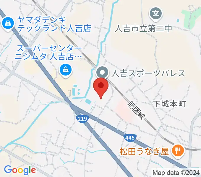 人吉市カルチャーパレスの地図