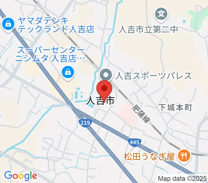 人吉市カルチャーパレスの地図
