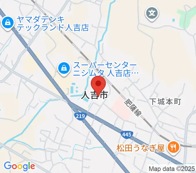 人吉市カルチャーパレスの地図