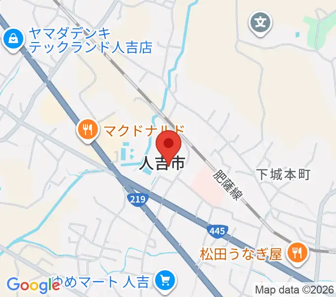 人吉市カルチャーパレスの地図