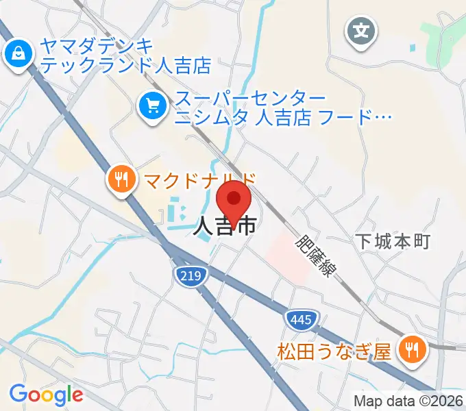 人吉市カルチャーパレスの地図