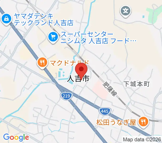 人吉市カルチャーパレスの地図