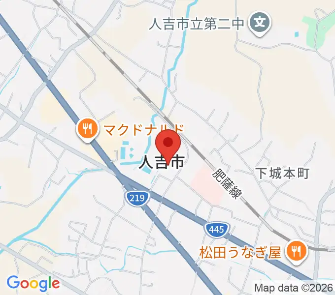 人吉市カルチャーパレスの地図