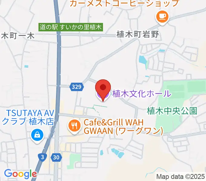 熊本市植木文化ホールの地図