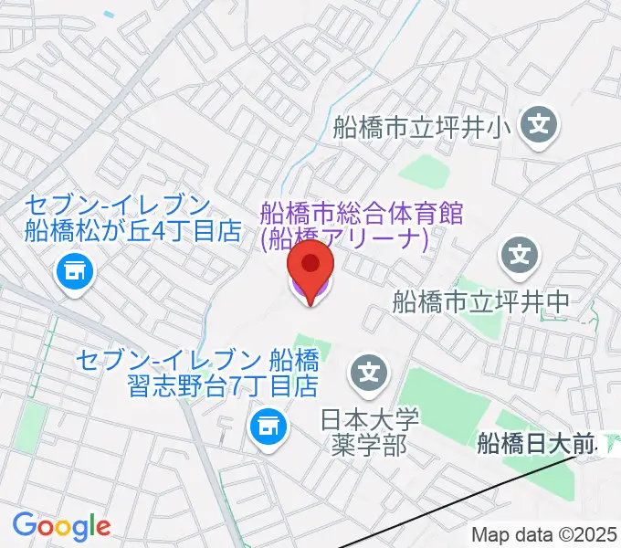 船橋アリーナの地図