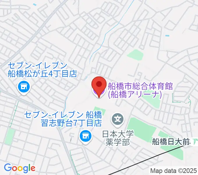 船橋アリーナの地図