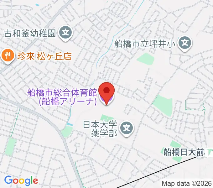船橋アリーナの地図