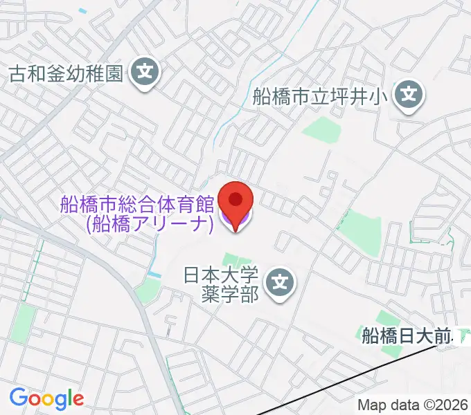 船橋アリーナの地図