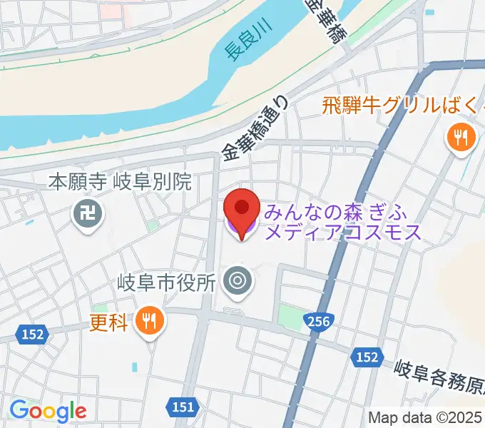みんなの森 ぎふメディアコスモスの地図