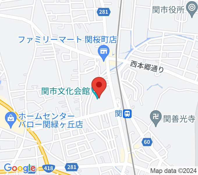 関市文化会館の場所