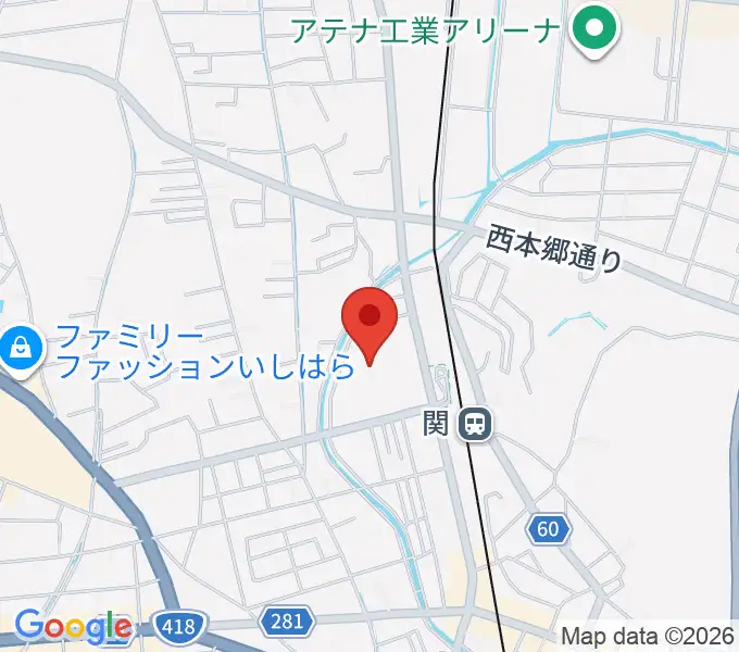 関市文化会館の地図